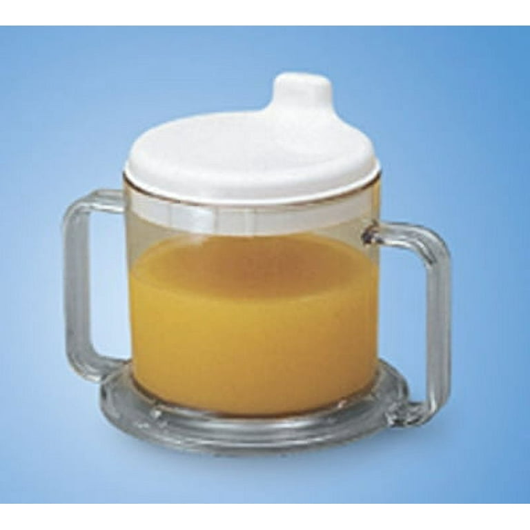 Clear Plastic Mug with Double Handles, 10 oz Capacity (A handling charge of $9.95 will be added to any order under $25.00) (DROP SHIP ONLY)