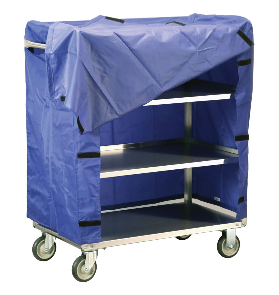 Cart & Cover, 22_"W x 51 3/8"L x 45_"H, 4 Shelves, 5" Casters, 2 Swivel/ 2 Fixed