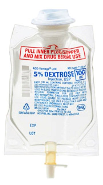5% Dextrose Injection, USP, 50 mg/ml, 100 ml ADD-Vantage Flexible Container, 50/cs (Rx) (Item is Non-Returnable) (We must have your Wholesale Drug License on File before shipping this product) (US Only, Excluding IN and ND)