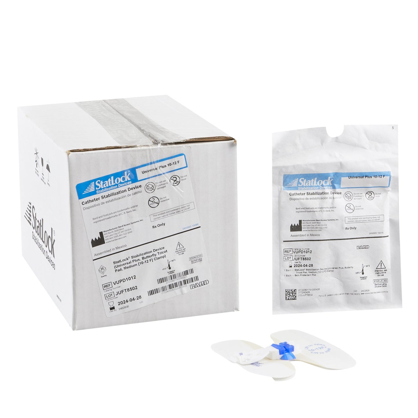 Statlock Universal Plus Catheter/Line Securement Device, Medium, 10-12FR, 25/pk (Continental US Only)