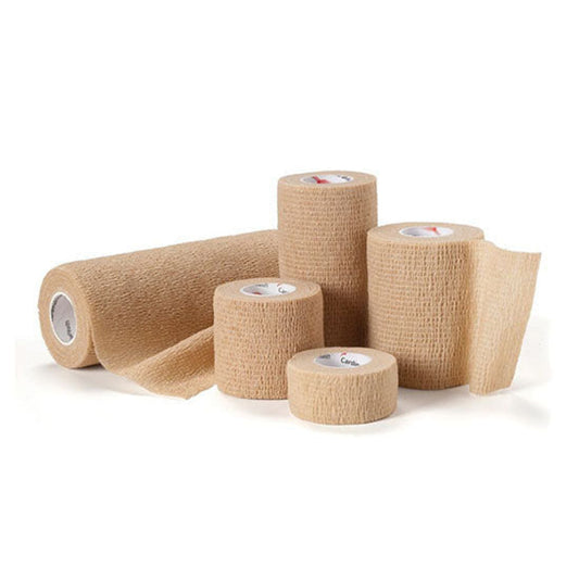 Self Adherent Cohesive Bandage, Tan, 3" x 5 yd, Non-Sterile, Latex-Free, 24/bx, 6 bx/cs (Continental US Only)