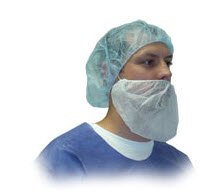 Beard Cover, Polypropylene, White, Universal, 500/cs