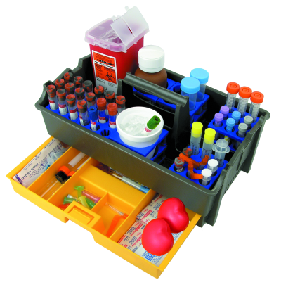 Phlebomoty Tray,  9"W x 6"D x 14"H, (5) Bin Cups & (4) Tube Cubes (US Only) (DROP SHIP ONLY)
