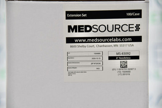 IV Extension Set Needleless 8" Rotating Adapter Ea, 100 EA/CA  (MS-83092)