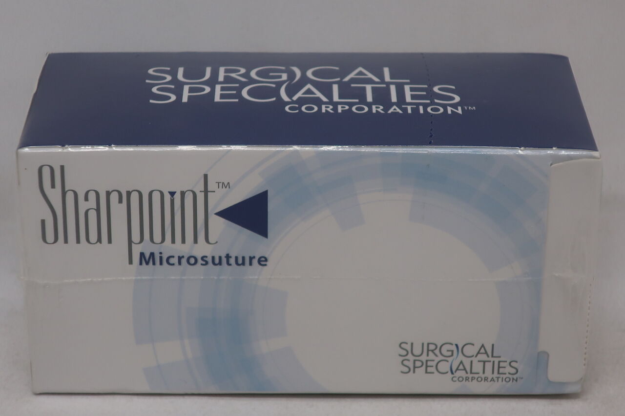 Nylon Suture, Monofilament, Lancet, Size 10-0, 8"/20cm, 4.88mm, Bicurve, 12/bx