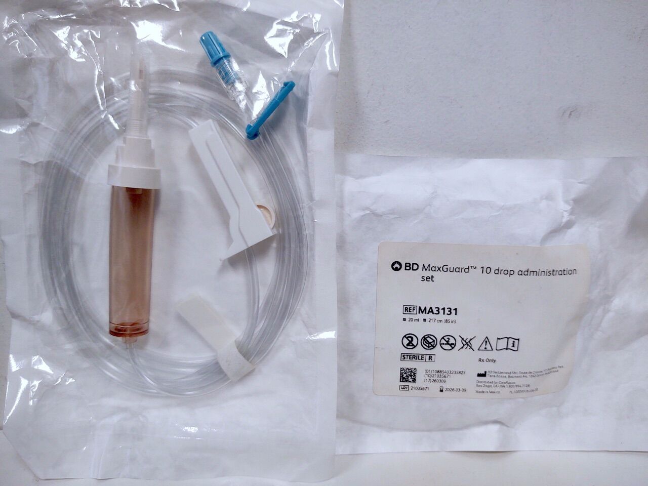 Administration Set, Male Luer with Spin Lock, 10 Drop, 84", 50/cs (Continental US Only) (Drop Ship Requires Pre-Approval)