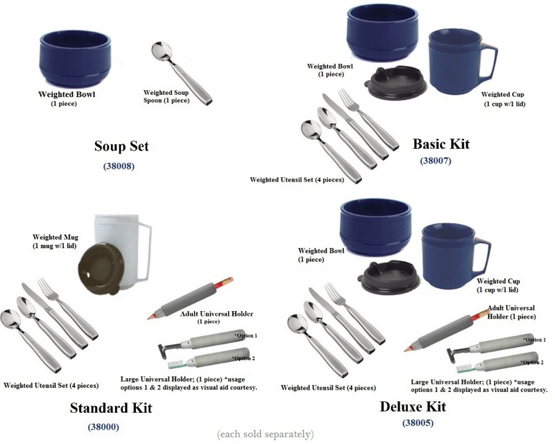Weighted Bowl & Soupspoon Kit Includes: (1) Keatlery Soupspoon (11794), (1) Weighted Insulated Bowl (16044) (A handling charge of $9.95 will be added to any order under $25.00) (DROP SHIP ONLY)