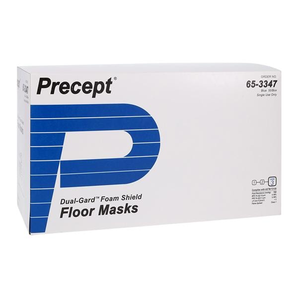 Mask, Procedure, ASTM Level 3, DualGard, with Foam Shield, Blue, ASMT Level 3, 25/bx, 4 bx/cs