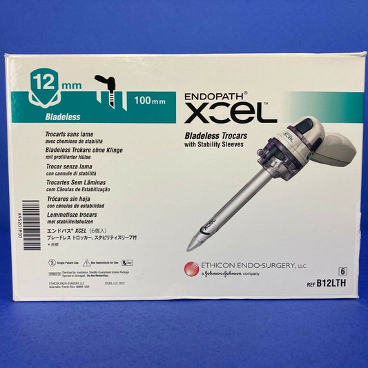 ENDOPATH XCEL Bladeless Trocar, Stability Sleeve, 12mm, 100mm Length, Handled, 6/bx (Continental US Only)