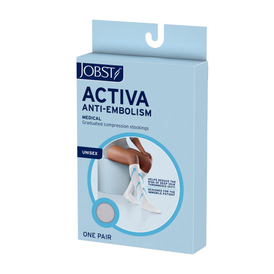 Activa, Anti-Embolism, 18, Knee High, Closed Toe, White, X-Large, 1/pr (Contental US Only)