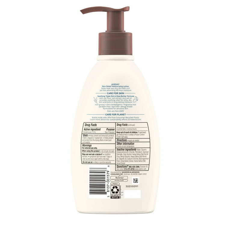 Skin Relief 24 Hour Moisturizing Lotion, Fragrance Free, 12 fl oz, 3/bx, 4 bx/cs (Continental US+HI Only) (Pricing Subject to Change without Prior Notification)