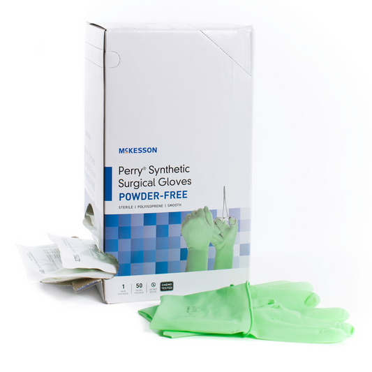 Surgical Glove McKesson Perry® Performance Plus Size 7 50 Pairs per Box Sterile Polyisoprene Standard Cuff Length Smooth Green Chemo Tested 50pr/bx, 4bx/cs (20-2070N)