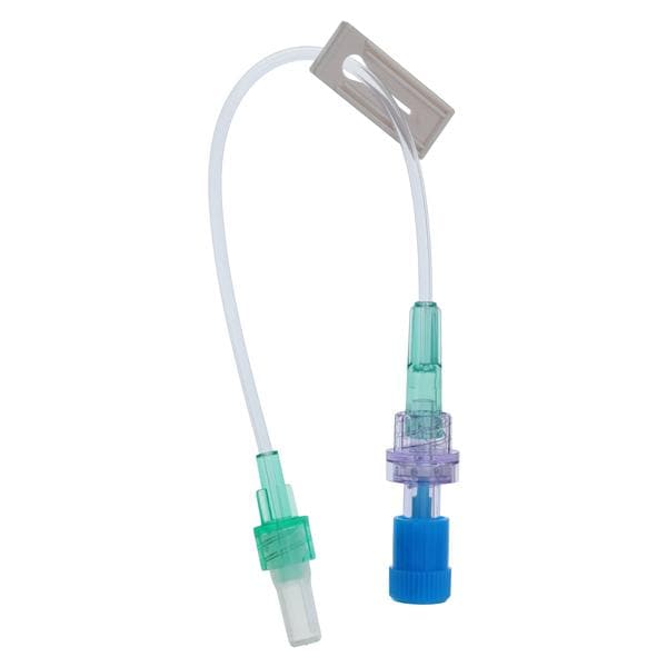 Small Bore Extension Set, SAFSITE Valve, Luer Lock Connection, 0.42mL Priming Volume, 7.5"L, 100/cs (Rx) (Item is Non-Returnable) (Continental US+HI Only, Excluding IN and ND)