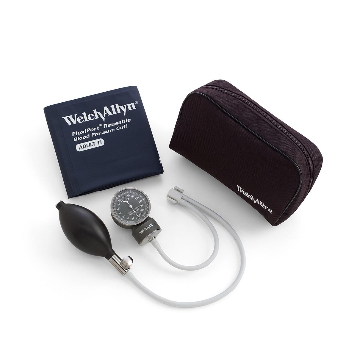 Tycos DS48 Pocket Aneroid Sphygmomanometer with DuraShock Gear Free, Super Shock Resistant Technology, Jewel Movement, Laser Engraved Dial, Lifetime Calibration Warranty, Premium Inflation Bulb and Valve, Zipper Case, Size 11 Adult, Reusable (Two Piece), 2-Tube Cuff (US Only)
