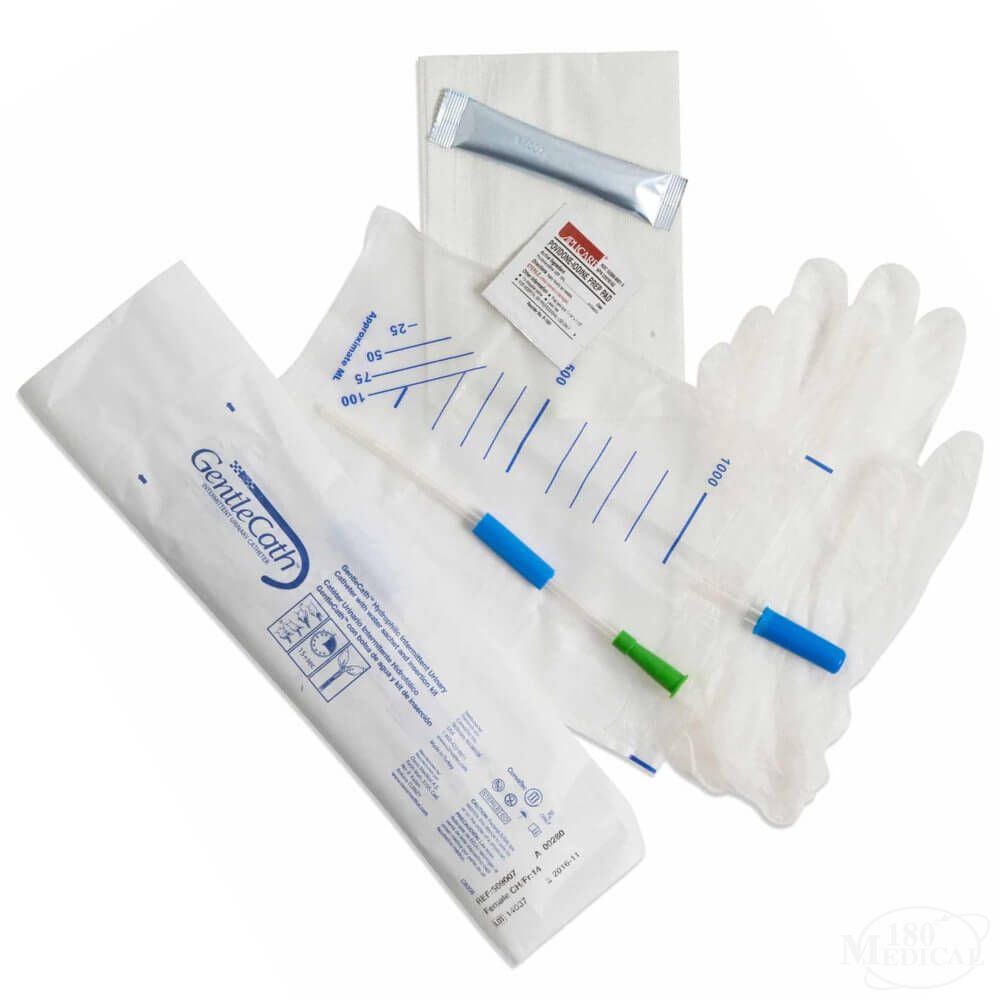 Urinary Catheter with Water Sachet and Kit, Female, 14CH x 8.3", 10/bx (Continental US Only)