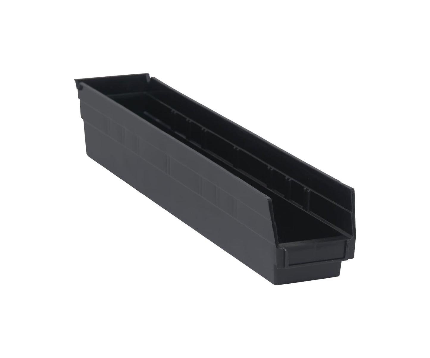 Shelf Bin, 23 5/8" x 4 1/8" x 4", Black, 16/ctn (DROP SHIP ONLY)