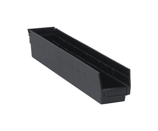 Shelf Bin, 23 5/8" x 4 1/8" x 4", Black, 16/ctn (DROP SHIP ONLY)