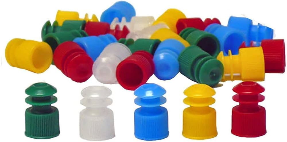 Test Tube Cap, 12mm, Flanged Plug, Black, 1000/bg