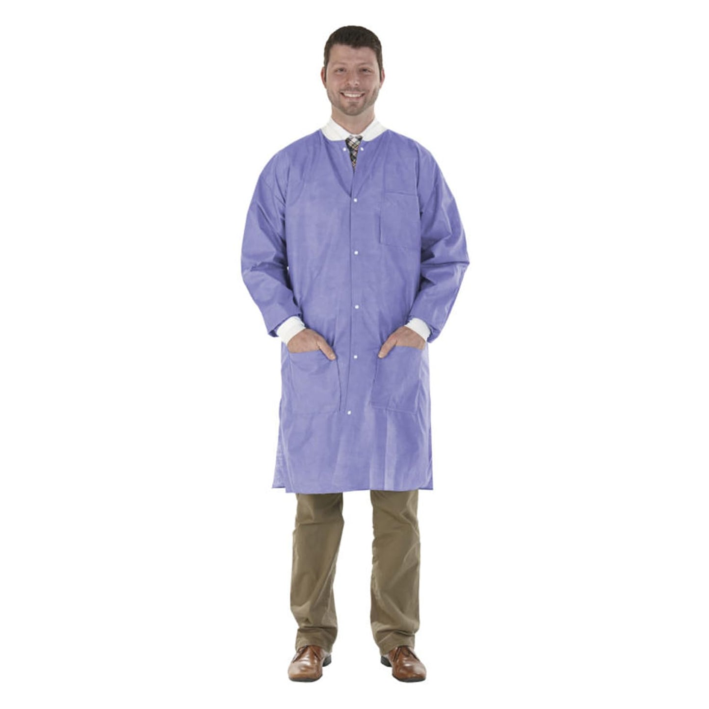 High Performance Lab Coat, Plum Purple, Large, 12/bg (Not Available for sale into Canada)