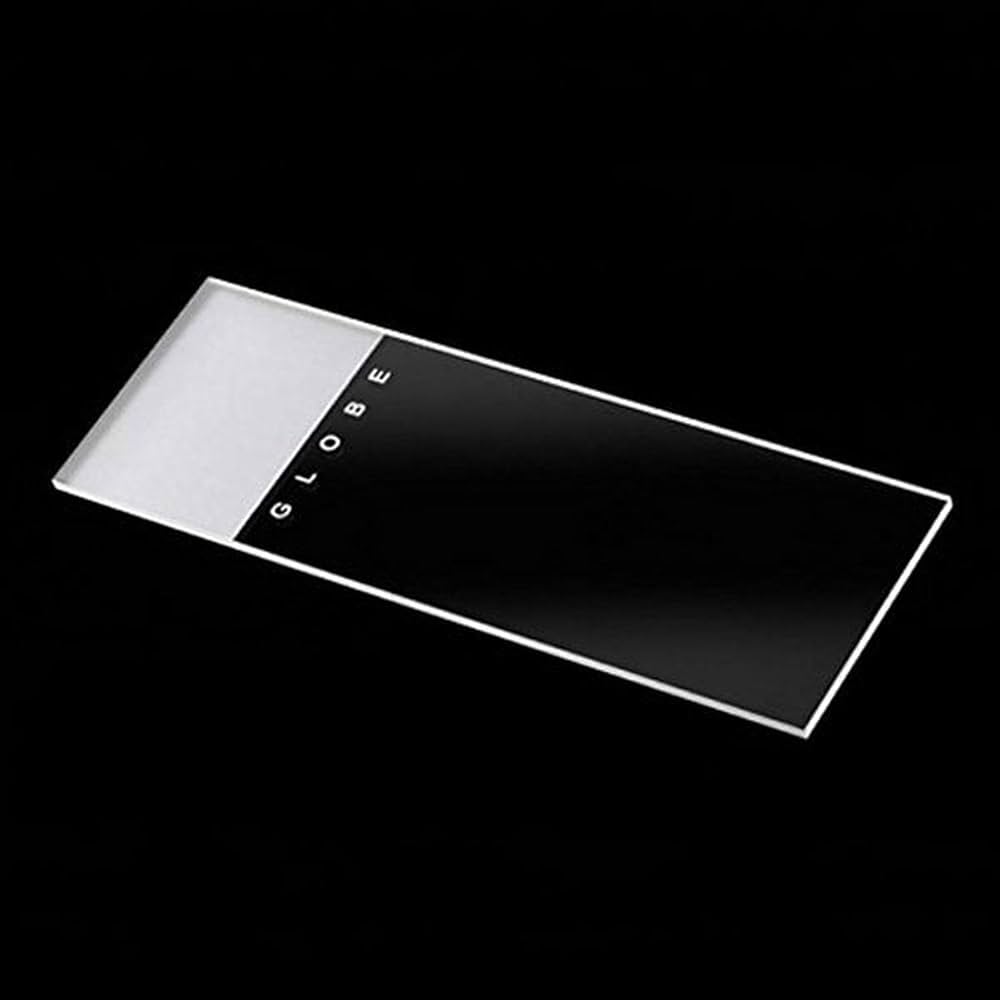Slide, Frosted (One End, One Side), 90 Corners, Ground Edges, 25 x 75mm, 72/bx, 20 bx/cs