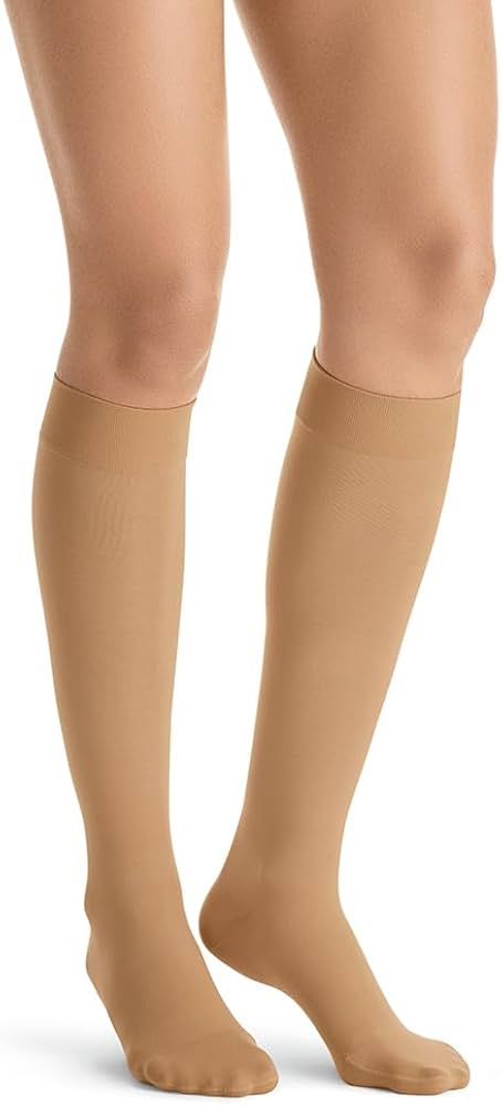 Compression Stocking, Knee High, 20-30 mmHG, Closed Toe, Honey, Large (Continental US Only)