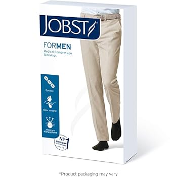 Compression Hose, Knee High, 20-30 mmHG, Closed Toe, Black, Full Calf (Continental US Only)