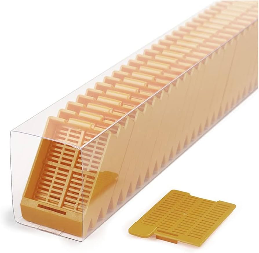 Swingsette Tissue Cassette, Quickload Sleeve, 45 Angle, Acetal, Orange, Bulk, 750/cs
