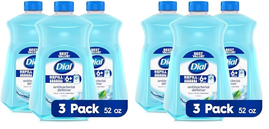 Refill, Liquid Hand Soap, Antibacterial, 52 fl oz, Spring Water, 3/cs