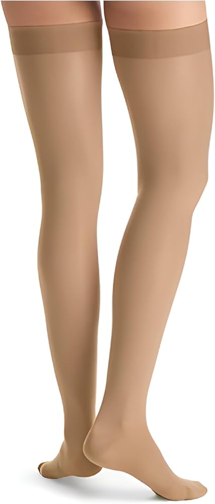Compression Stocking, Thigh High, 20-30 mmHG, Closed Toe, Natural, Large (Continental US Only)