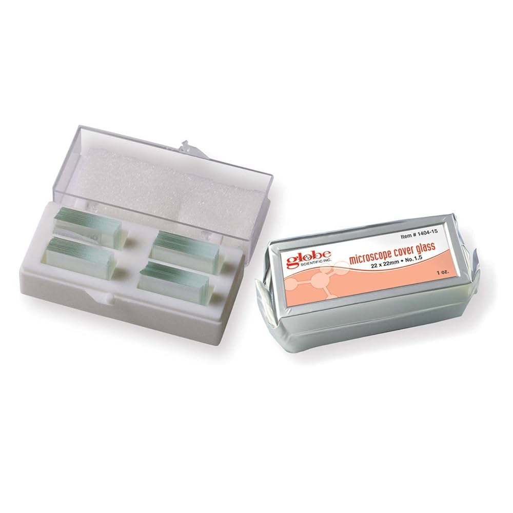 Cover Glass, 0.175mm Thickness, 22 x 22mm, 10/bx