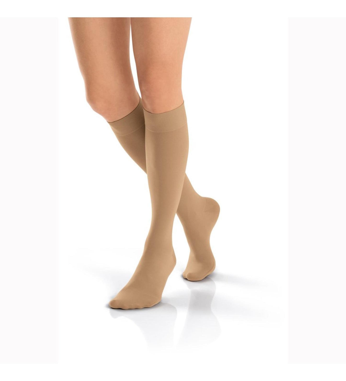 Compression Hose, Knee High, 20-30 mmHG, Closed Toe, Petite, Natural, Medium (Continental US Only)