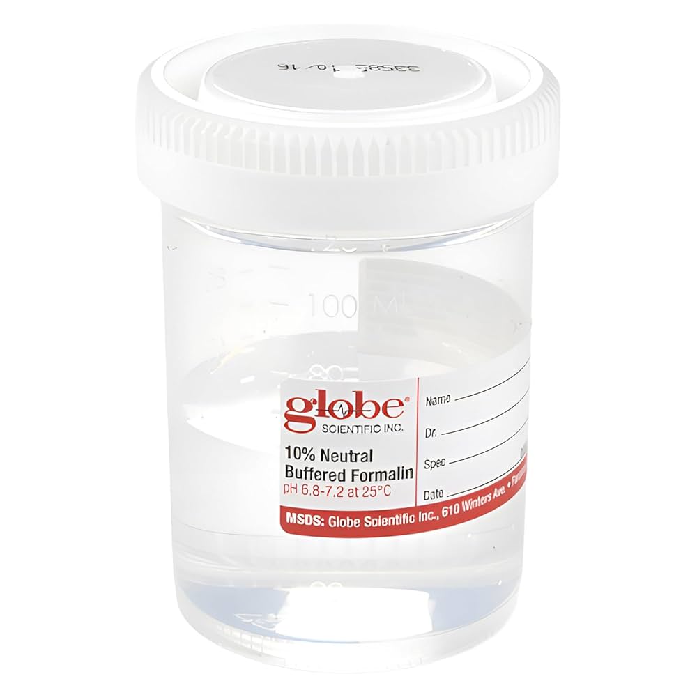 Tite-Rite Container w/ 10% Neutral Buffered Formalin, 120 mL, PP, 96/cs
