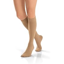Compression Hose, Knee High, 20-30 mmHG, Closed Toe, Petite, Natural, Large (Continental US Only)