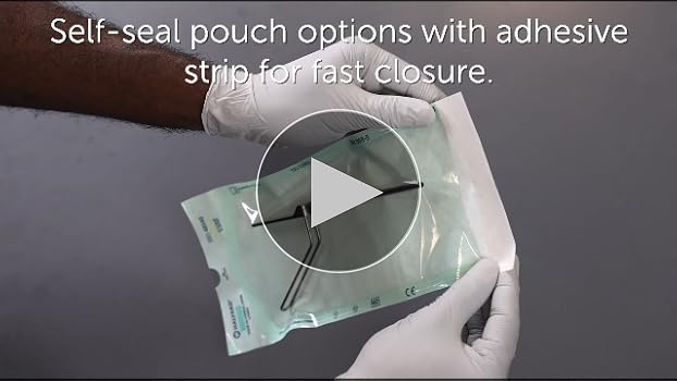 Sterilization Pouch, Self Seal Paper, 6_ " x 12_ ", 175mm x 330mm, Flat Pack, STEAM/EO, 200/bx, 5 bx/cs (US Only)