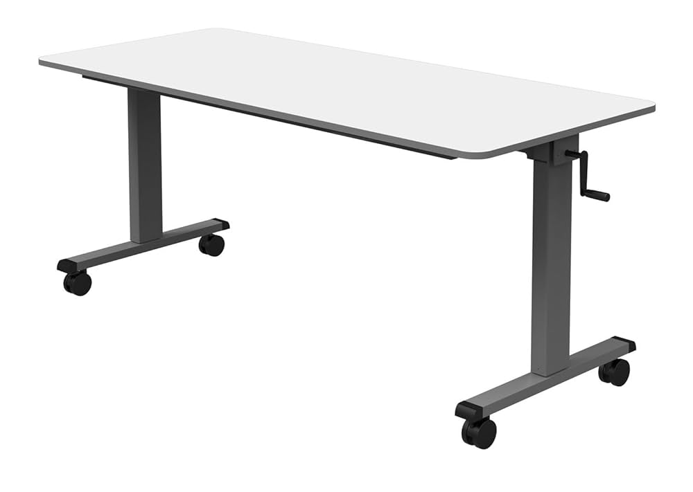 Flip-Top Table, Adjustable, Crank Handle, 59"W x 23.6"D x 30"-45.25"H, Weight Capacity 150 lbs. (DROP SHIP ONLY)