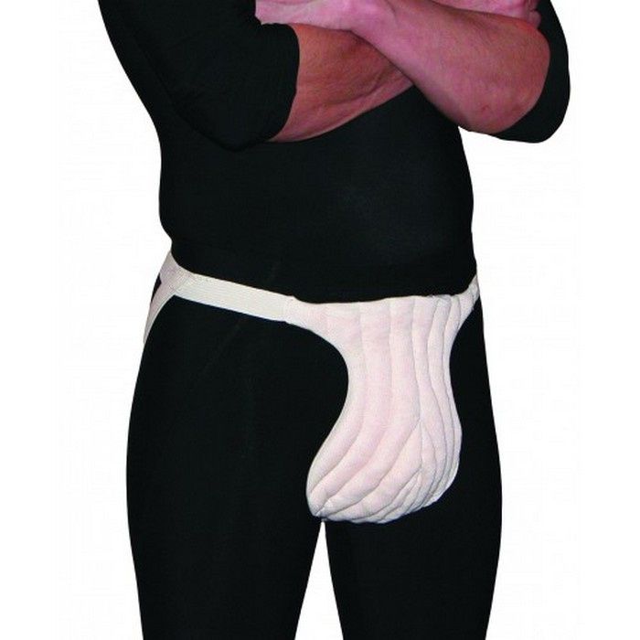 JoviPak Male Genital Pad with Straps, X-Large, Polartec Power Dry, Buff (Continental US Only)