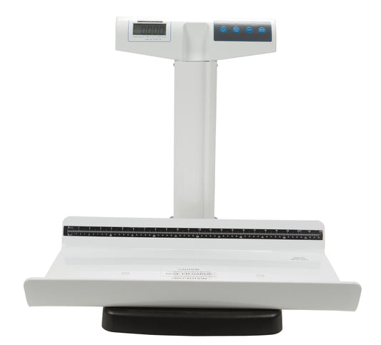 Digital Pediatric Tray Scale with Mechanical Height Rod, KL/KG, Optional Pelstar Wireless Technology, Variable Auto-Off Time, Audible/Mute Sound Option, Enabling Unit View with UOM Locked, Auto-Weight Holdf or 30 to 60 sec, Auto Zerio on Power Up, Everlock, Reweigh, Pre-Tare, Recall (DROP SHIP ONLY)