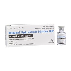 Verapamil Hydrochloride Injection, USP, 2.5 mg/ml, 4 ml Vial, Single Dose, Glass Fliptop Vial, 5/bx (Rx) (Item is Non-Returnable) (We must have your Wholesale Drug License on File before shipping this product) (US Only, Excluding IN and ND)