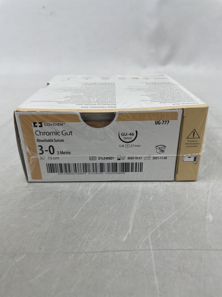 Suture, Taper Point, Size 3-0, 30", Needle GU-46, 5/8 Circle, 3 dz/bx (Continental US Only)