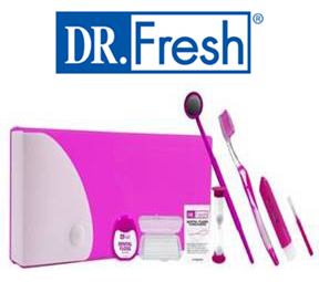 Orthodontic Pencil Box Kit,Includes V.Trim,Toothbrush,Travel Toothbrush, Dental Floss, Threaders Mirrors, Proxy Brush, Wax and 2/min Timer.comes with 3 Asst Colors, 144/cs (US Only)