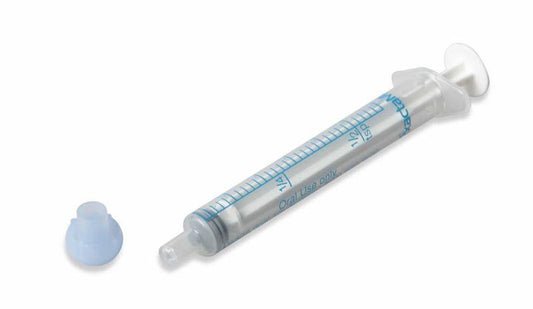 Tianyi Medical Oral Dispenser, 3 ml, Clear, Non-Luer Slip, Black O-Ring, Self Righting Tip Cap, Pharmacy Pack, 25/pk, 20 pk/cs (Rx) (Continental US Only) (Product Access Restricted. Check with your sales rep to verify eligibility)