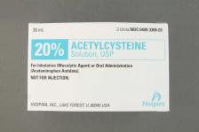 Acetylcysteine, 20% Solution USP, 30 ml, 3/bx (Rx) (Item is Non-Returnable) (We must have your Wholesale Drug License on File before shipping this product) (US Only, Excluding IN and ND)