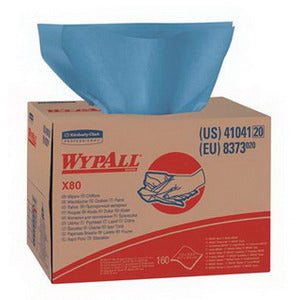 WYPALL X80 Wipers, Blue, 12.5" X 16.8", Pop-Up Box, 160 sheets/bx (70 bx/plt) (Products cannot be sold on Amazon.com or any other 3rd party site) (US Only)