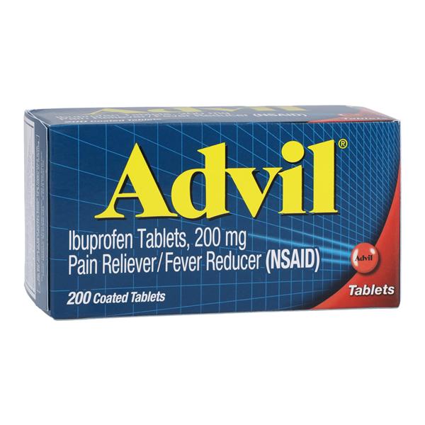Advil Tablets, Coated, 200mg, 200/btl, 12 btl/cs (Available for sale in US only) (Products cannot be sold on Amazon.com or any other third Party sites.) (Item is Non-Returnable)
