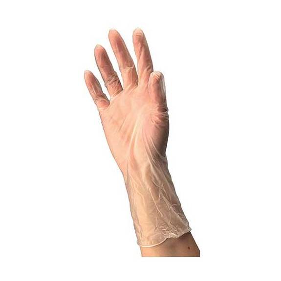 Clear Vinyl Exam Gloves, Medium, Powder-Free, Non-Sterile, 100/bx, 10 bx/cs (Continental US Only)