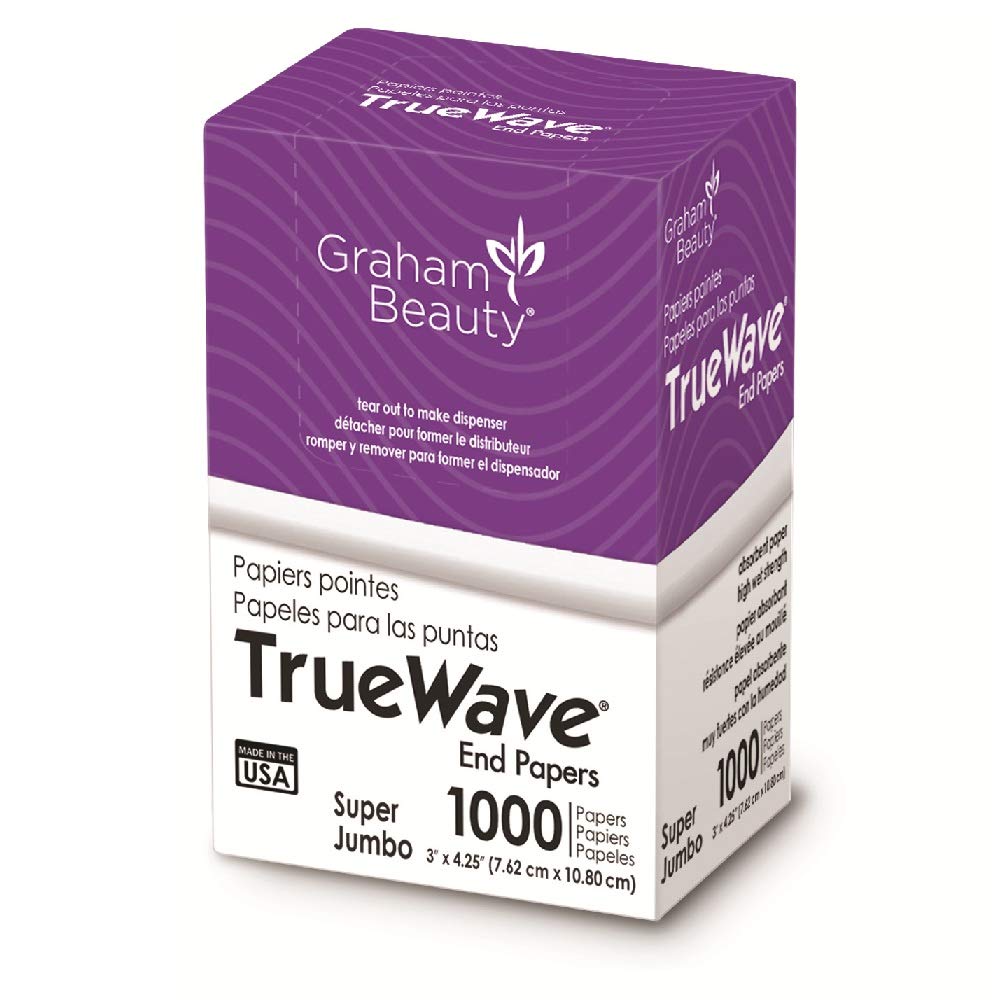 TrueWave End Papers, Super Jumbo, 3" x 4.25", 1000/bx, 50bx/cs