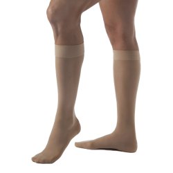 Compression Hose, Knee High, 15-20 mmHG, Closed Toe, Natural, Small (Continental US Only)