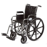 Wheelchair, 18" W x 16" D, Desk Length Arm, Swing Away Leg Rests, Chrome Finish, 300 lb Weight Capacity (3 ea/plt) (Continental US Only)