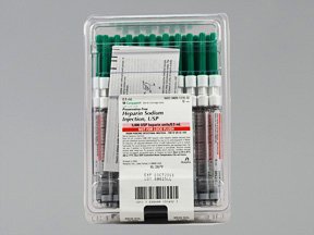 Heparin Sodium Injection, USP, 5000 units, 0.5 ml Carpuject Luer Lock Glass Syringe, No Needle, 50/bx (Rx) (Item is Non-Returnable) (We must have your Wholesale Drug License on File before shipping this product) (US Only, Excluding IN and ND)