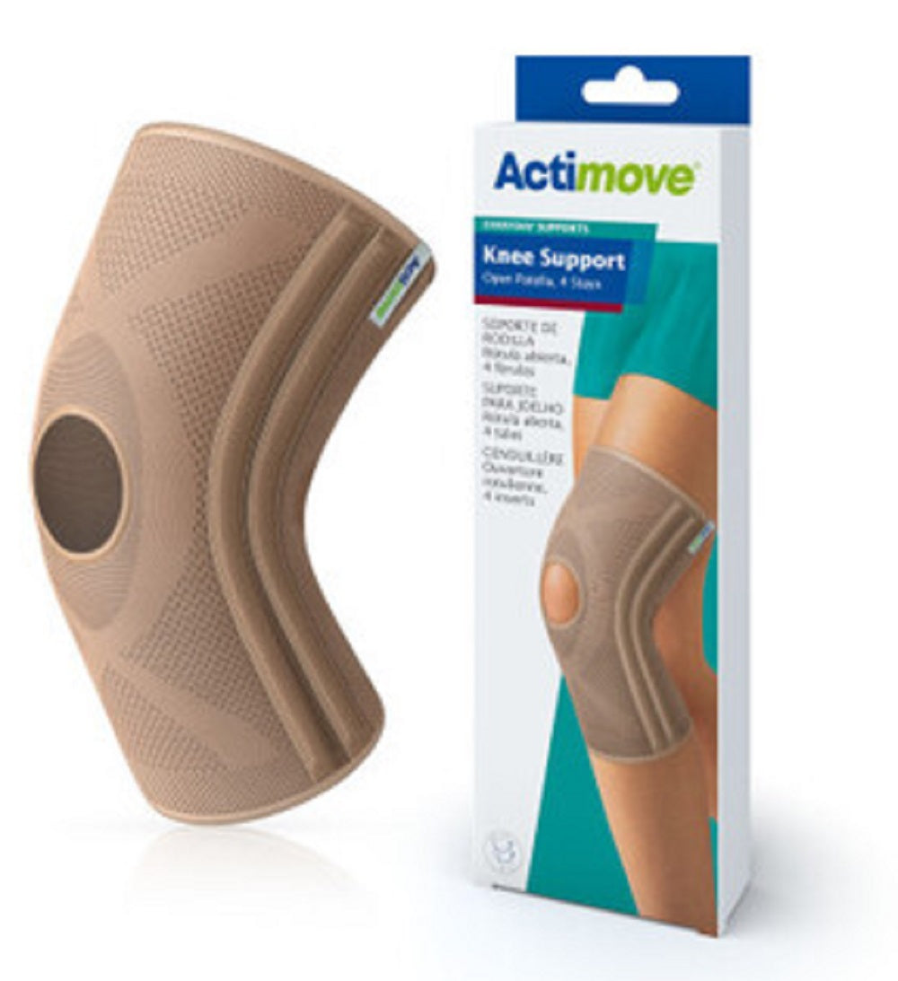 Actimove Knee Support, Open Patella, 4 Stays, Medium, 14 1/4" - 16 1/4", Beige